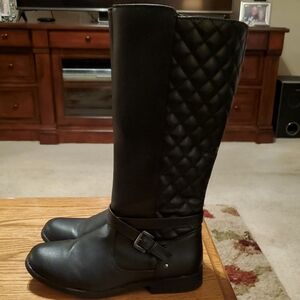 Kohl's Carrie Girl's Kids Black Size 4 Tall Zip Up Zipper Buckle Boots